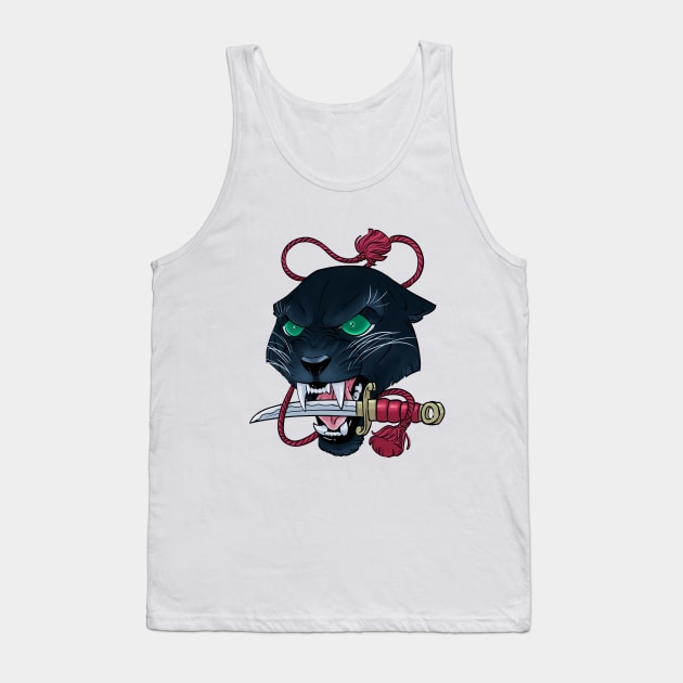 Black Panther Japanese Tank Top by Mang Kumis